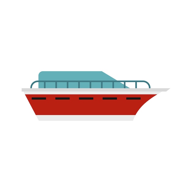 Vector jacht pictogram in vlakke stijl geïsoleerd op witte achtergrond zeevervoer symbool