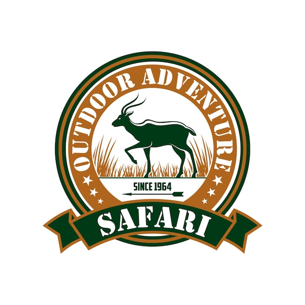 Vector jacht safari outdoor avontuur club vector teken