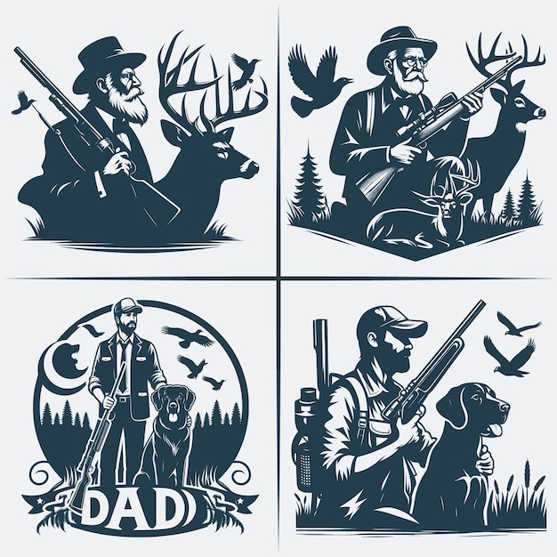 Jacht SVG Silhouette Bundle Vector silhouet van de jacht Beste vadersdag Jacht geschenken voor papa