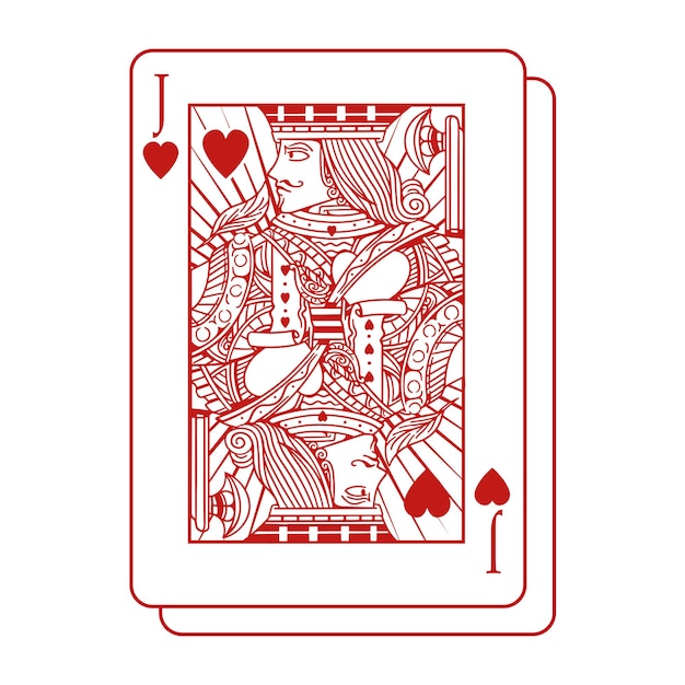 Vector jack of hearts