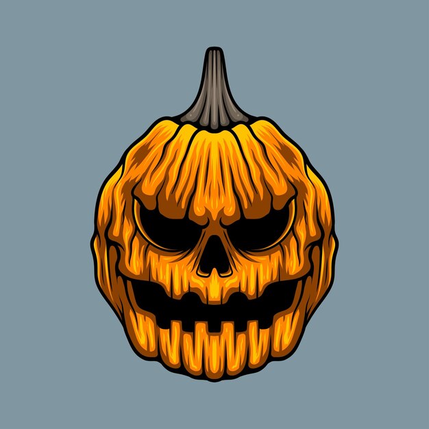 Jack o lantern illustration with premium quality stock vector