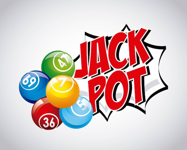 Vector jack pot casino game icon