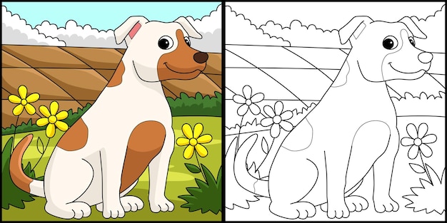 Jack Russell Terrier Hond Kleurplaat Illustratie