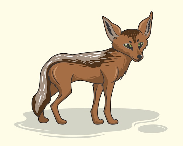 Jackal Cartoon Animals Coyote Wolf Wild Dog