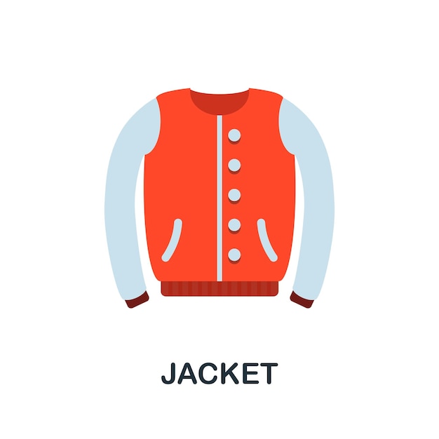 ジャケット フラット アイコン服コレクションから色の単純な要素web デザイン テンプレート インフォ グラフィックのクリエイティブ ジャケット アイコン