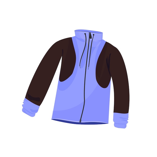 jacket hoodie on white background. vector illustration. sport bomber jacket