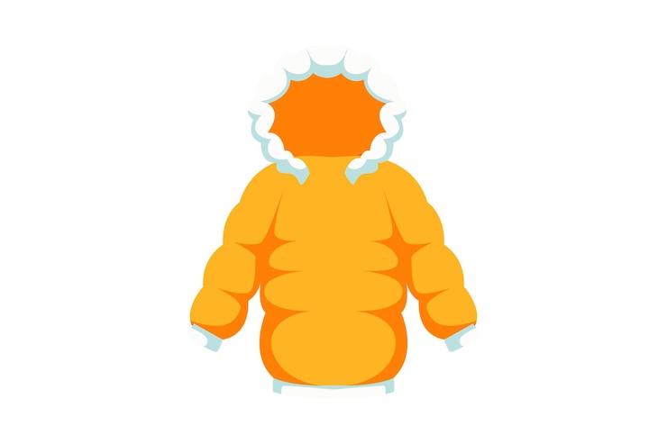 Vector jacket winterkleding sticker ontwerp