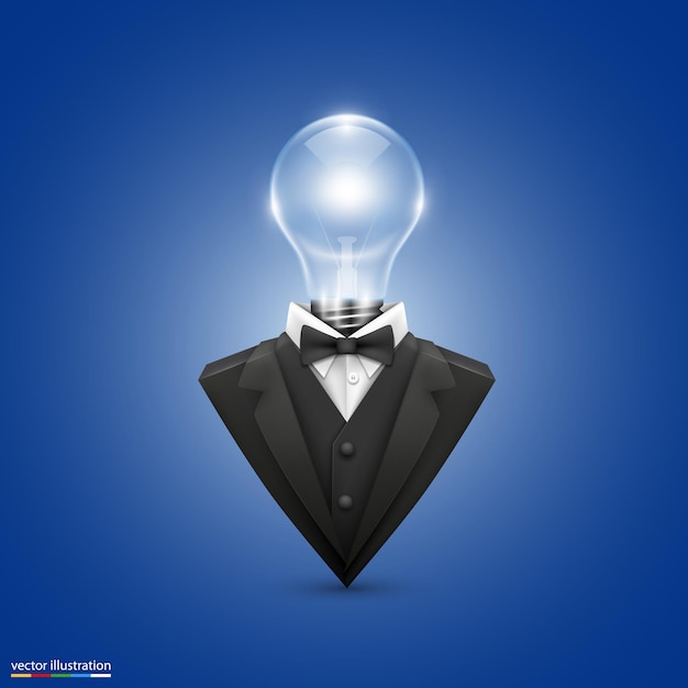 Jacket with head lamps art. Vector illustration