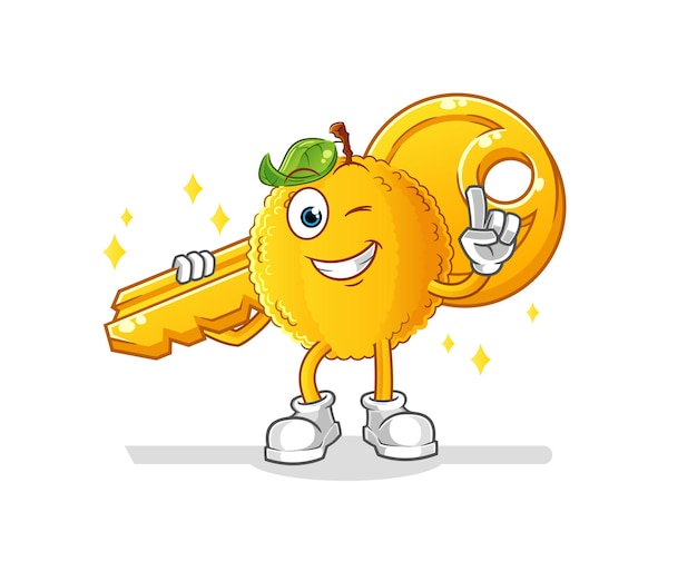 Jackfruit draagt de belangrijkste mascotte. cartoon vector