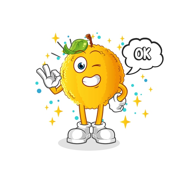 jackfruit eens mascotte. cartoon vector