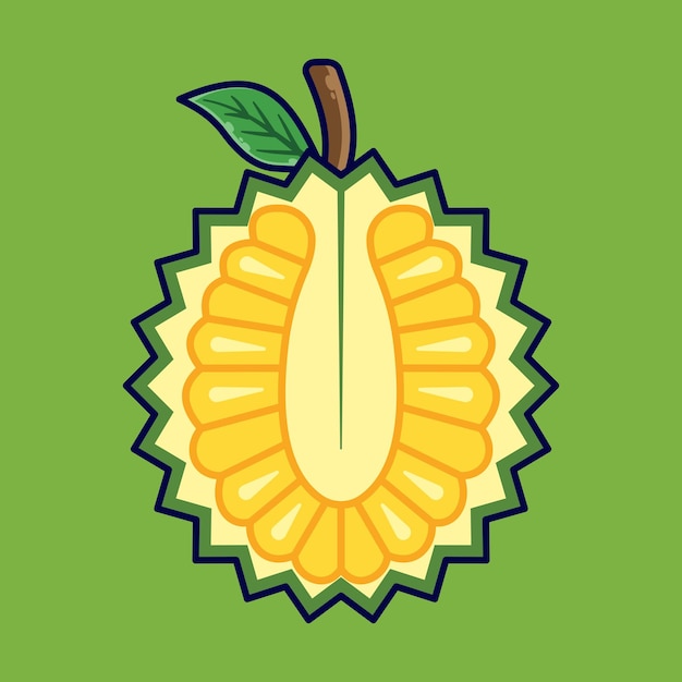 Vector jackfruit fruit vector illustration