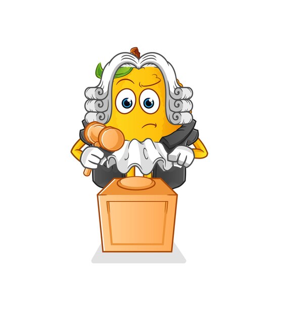 jackfruit judge holds gavel. character vector