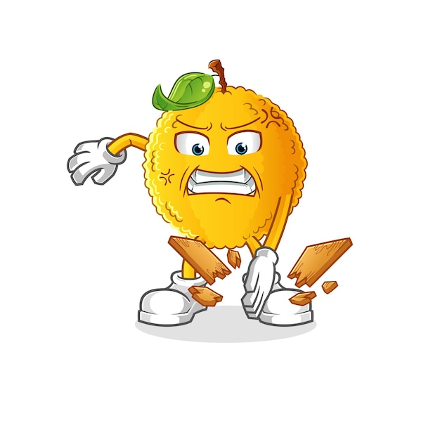 jackfruit karate mascotte. cartoon vector