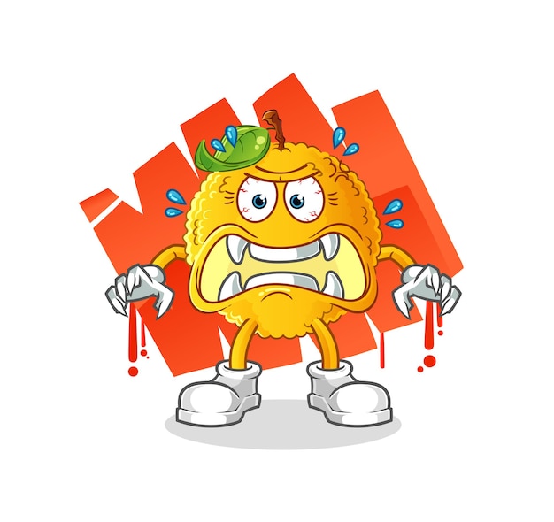 Jackfruit monster vector stripfiguur