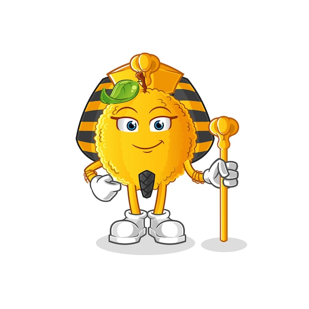 Jackfruit oude Egypte cartoon. cartoon mascotte vector