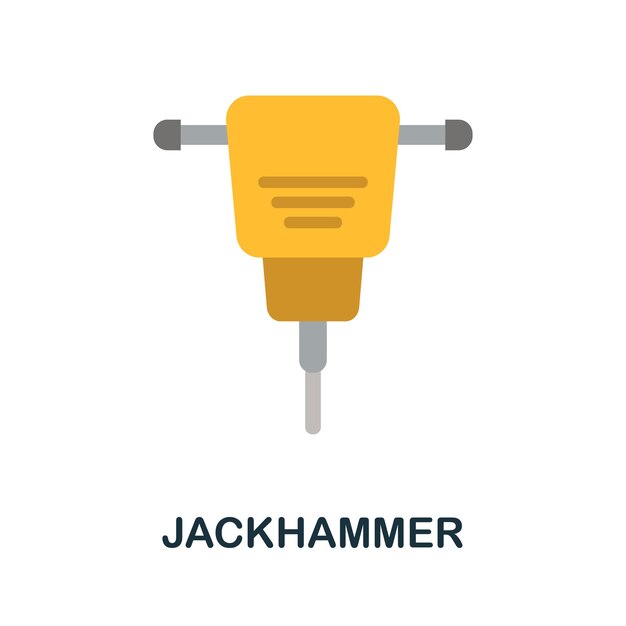 Jackhammer-pictogram Eenvoudig element uit de bouwcollectie Creatief Jackhammer-pictogram voor webontwerpsjablonen, infographics en meer