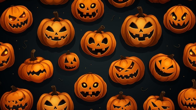 Jackolantern pattern vector background