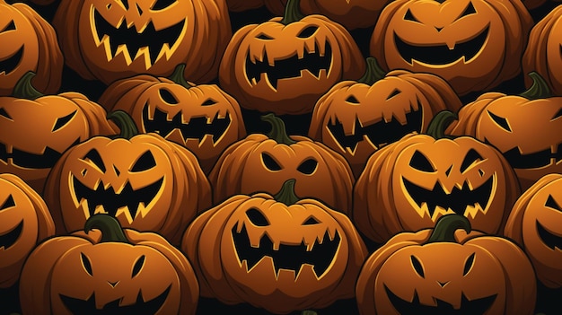 Jackolantern pattern vector background