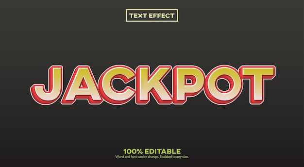 Vector jackpot 3d text effect