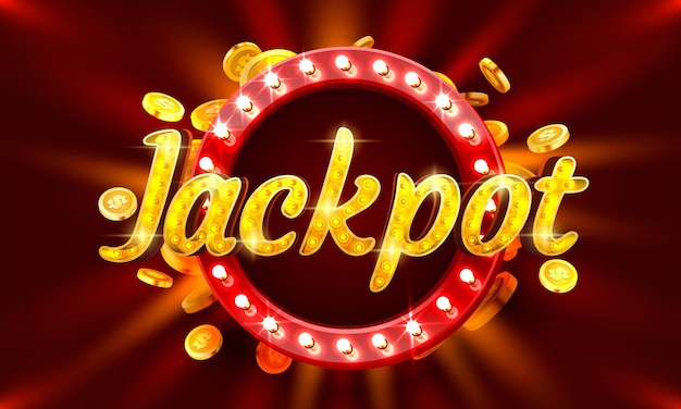 Jackpot casino munt geldautomaat speel nu vector