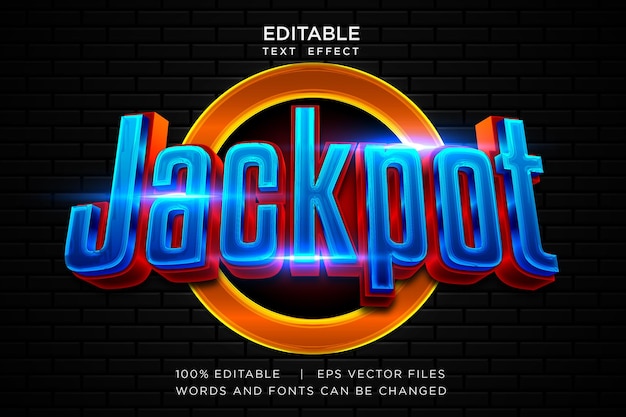 jackpot editable text effect