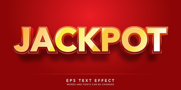 jackpot editable text effect