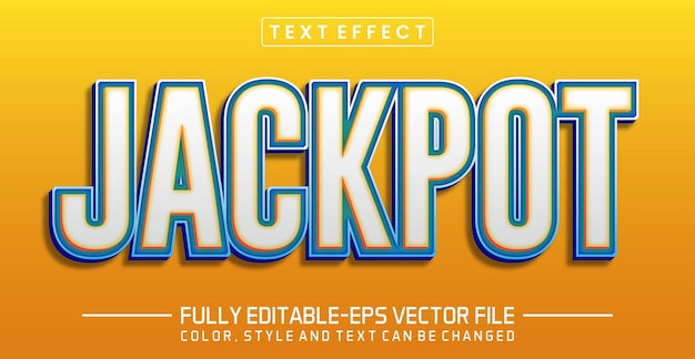 Jackpot font text effect editable