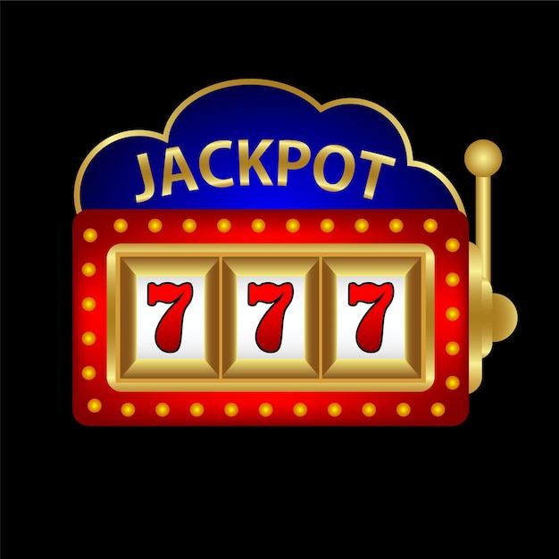 Vettore jackpot su un'illustrazione vettoriale di slot machine