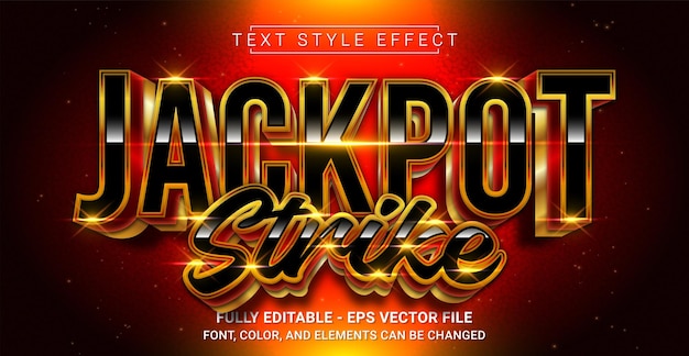 Jackpot Strike Text Style Effect Editable Graphic Text Template