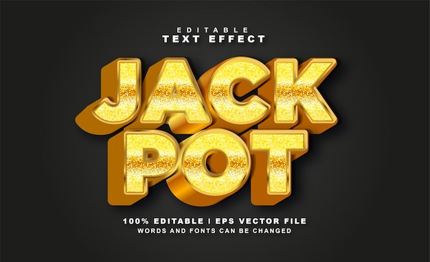 Jackpot text effect free vector