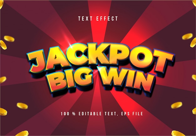 Vector jackpot text effect