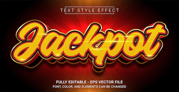 Jackpot Text Style Effect Editable Graphic Text Template