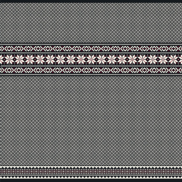 Vector jacquard sweater pattern for flat knit vector design
