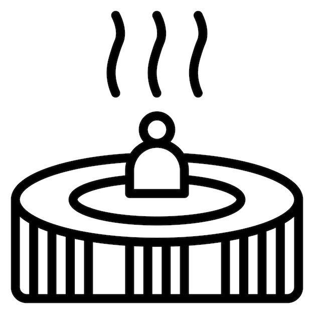 Векторное изображение значка джакузи может быть использовано для водного парка