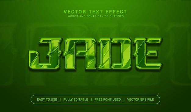 Jade Editable Vector Text Effect