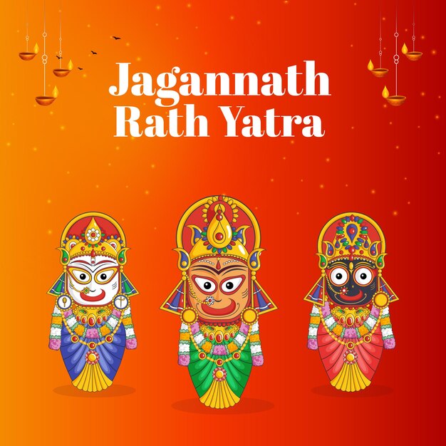 Jagannath rath yatra-bannerontwerp