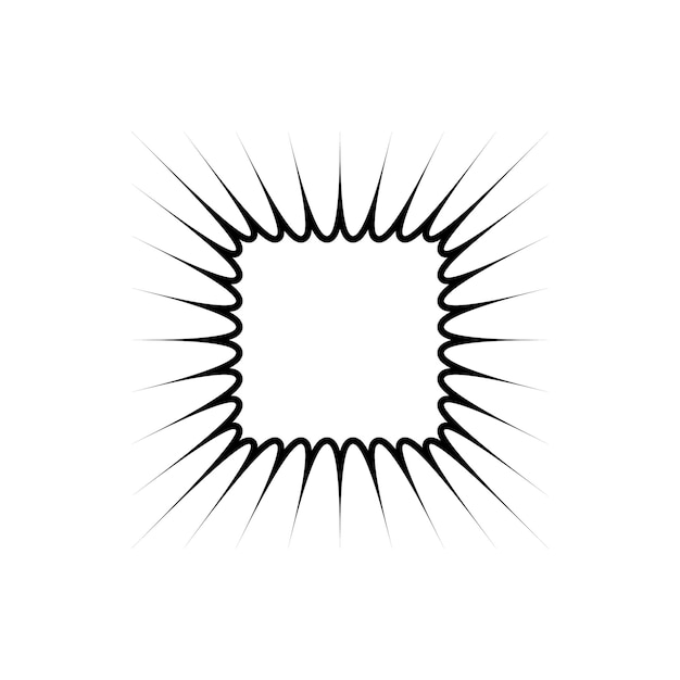 jagged line square frame box background