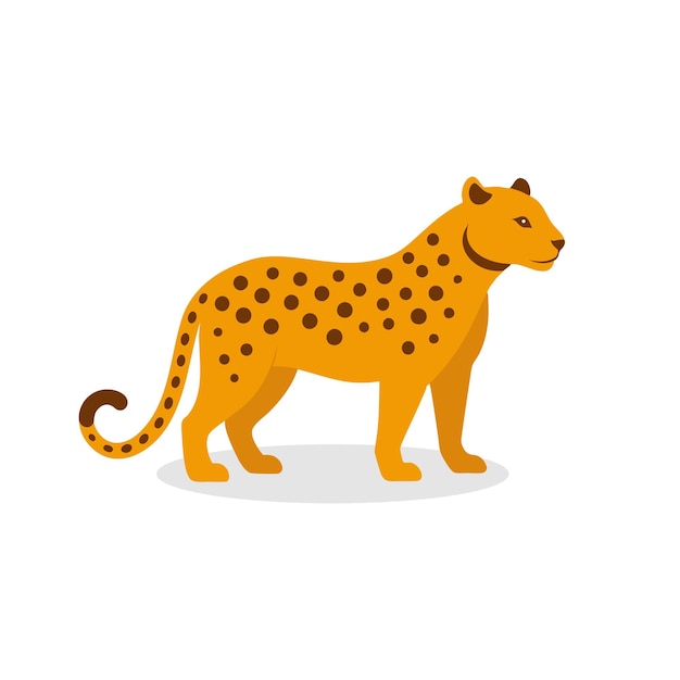 ジャガール 動物 孤立したフラットベクトルイラスト 白い背景