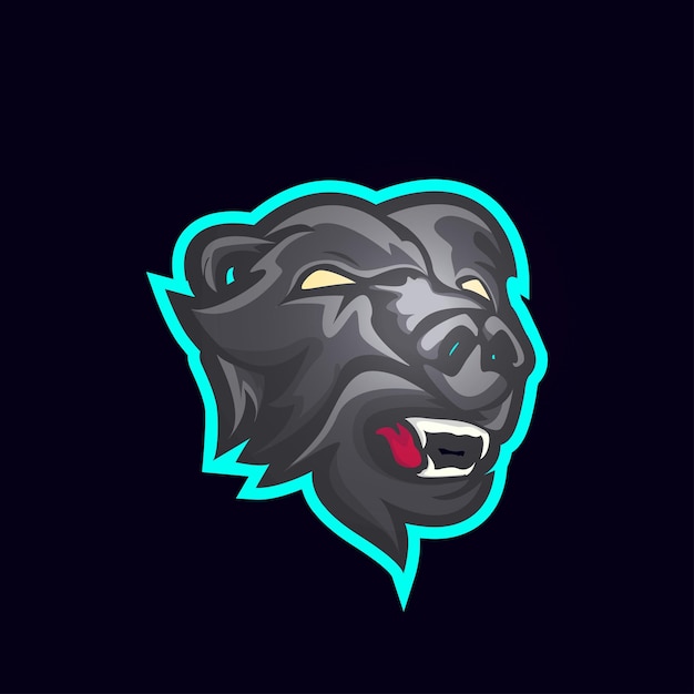 Logo jaguar head mascot con logo adatto per l'illustrazione vettoriale del logo della mascotte della squadra sportiva