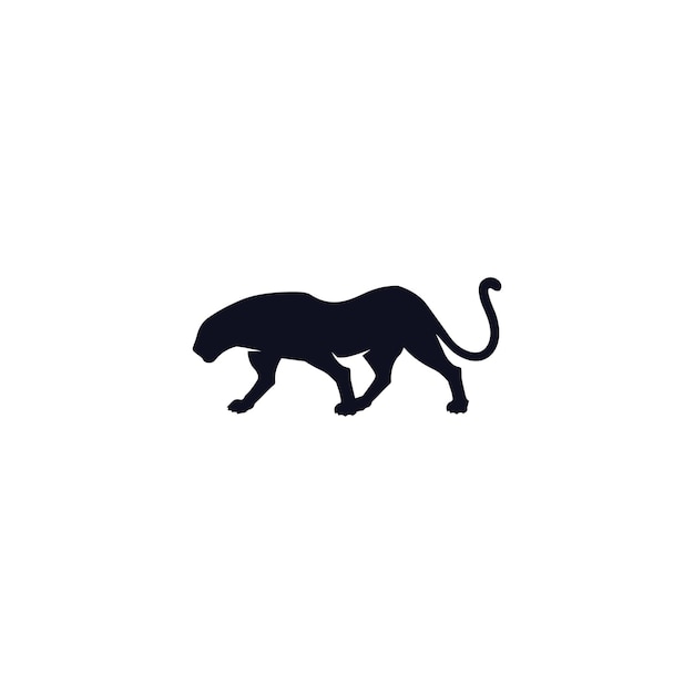 Vector jaguar puma lion panther silhouette logo symbol design inspiration