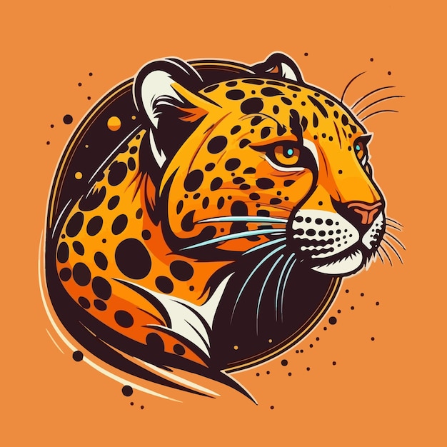 Jaguar Vector Logo Icon Sports Талисман плоская иллюстрация