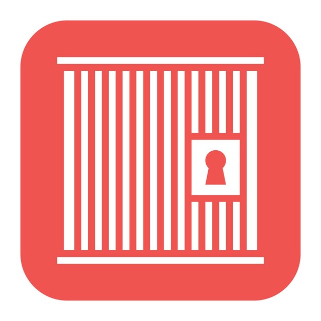 Jail Door icon vector image Can be used for Prison