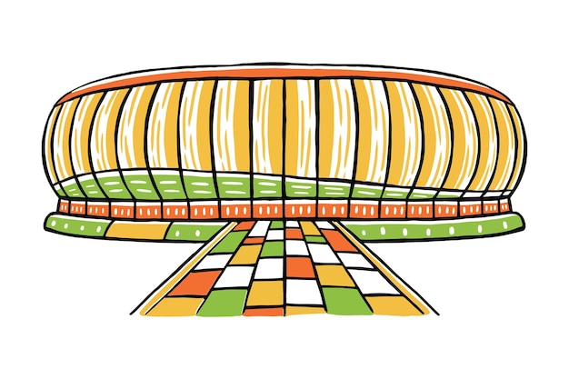 Vector jakarta international stadium in flat design style