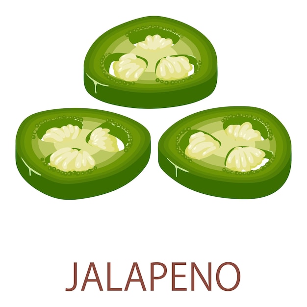 Jalapeno-pictogram Isometrische illustratie van jalapeno vectorpictogram voor web