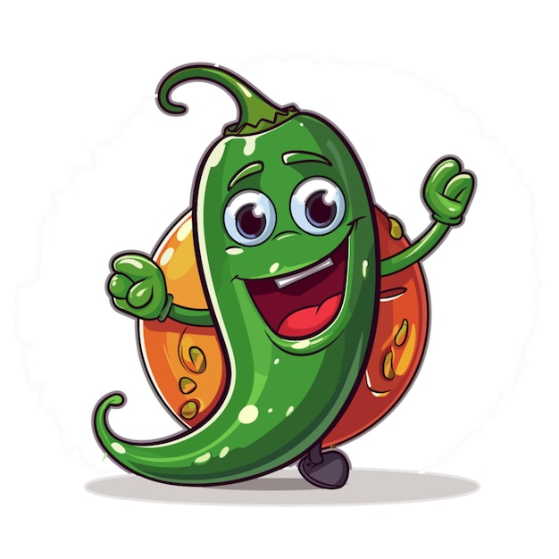 Jalapeno vector on white background