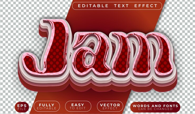 Vector jam berries jelly red 完全に編集可能なベクトルテキストファイル
