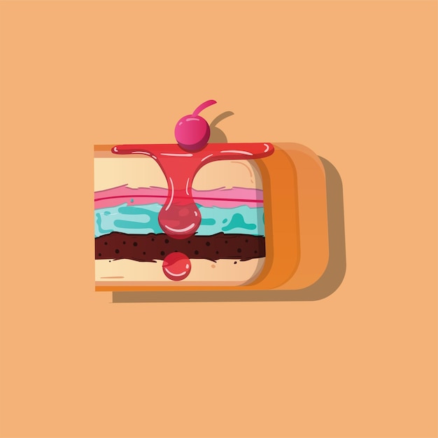 Vector jam bun illustration