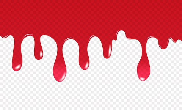 Jam druppel vloeistof op rode achtergrond Vector illustratie