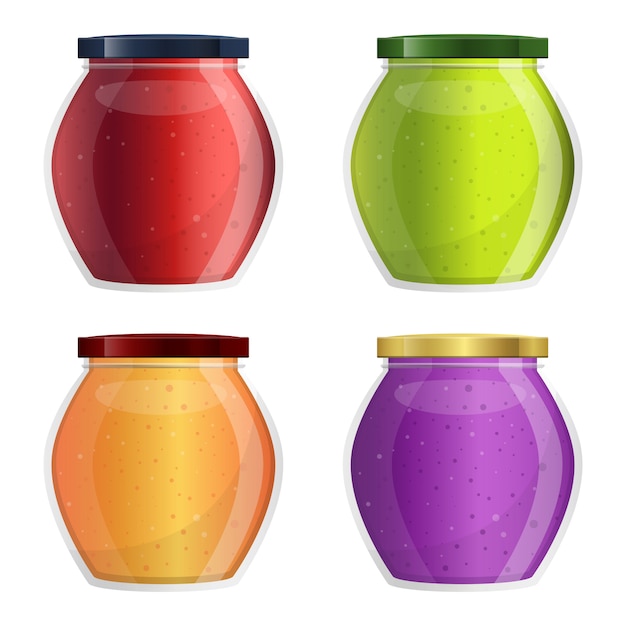 jam jar set  design illustration isolated on white background