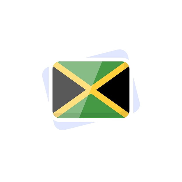 Vector jamaica flag icon and illustration
